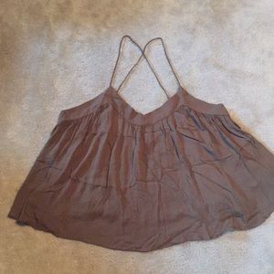 Free People Olive Green Tank Top Size L